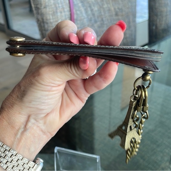 Louis Vuitton Monogram Card Holder with Gold Charm Chain - Picture 4 of 6